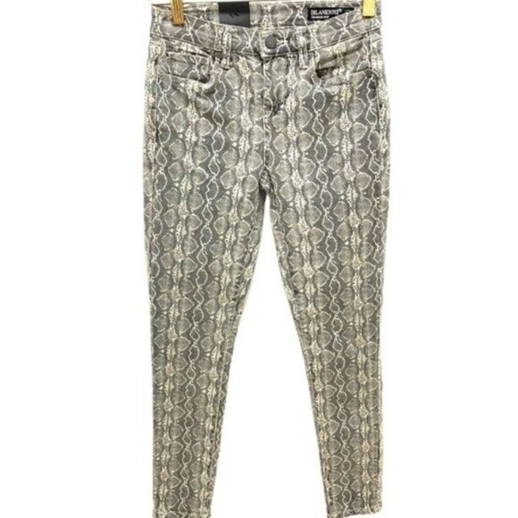 Blank NYC Snake Print Cropped Skinny Jeans Size 24 NWT - Picture 6 of 13